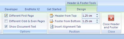 The Design menu is shown with the