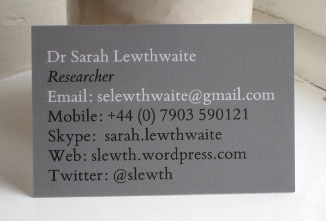 Less Is More business card 